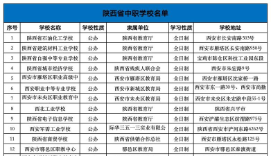 陕西2024年上中专学校一年要多少钱