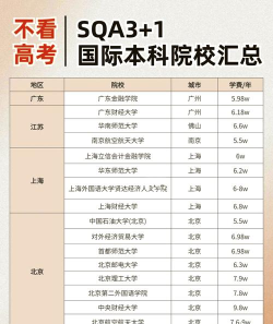 3加1国际本科大学有哪些