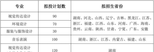 2024年湖南工商大学艺术类专业有哪些