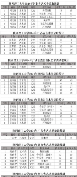 2024年陕西理工大学艺术类专业有哪些