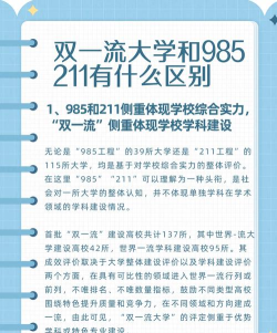 一流大学和双一流大学的区别