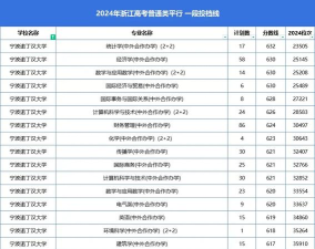 宁波诺丁汉大学2024年在山东各专业录取分数线