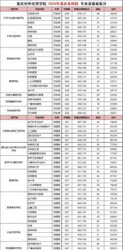 2024年重庆对外经贸学院在云南录取分数线