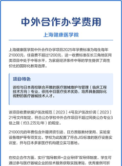 2024上海健康医学院中外合作办学学费