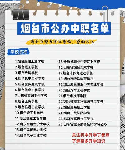 烟台中专学校排名榜 烟台中专学校排名榜