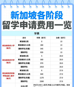 2024初中生去新加坡留学要多少钱 2024初中生去新加坡留学要多少钱