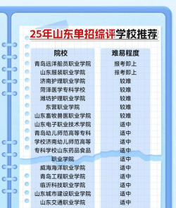 2025山东高职单独考试招生与综合评价招生学校前十名