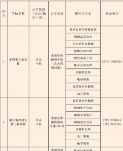 孝感第二技工学校2024年有哪些专业