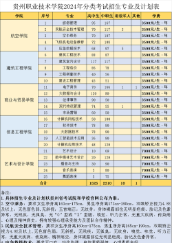 2024年贵州职业技术学院中职部开设的专业有哪些