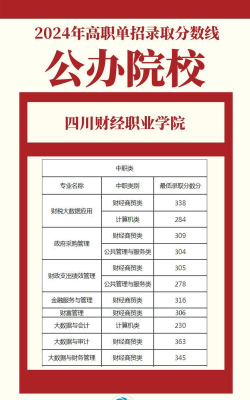 2024年四川财经职业学院在贵州全部专业录取位次、分数线
