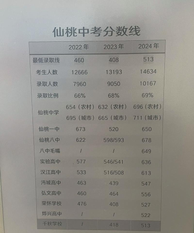 2024年仙桃中考250分左右可以读什么学校