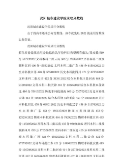 2025沈阳城市建设学院录取分数线是多少