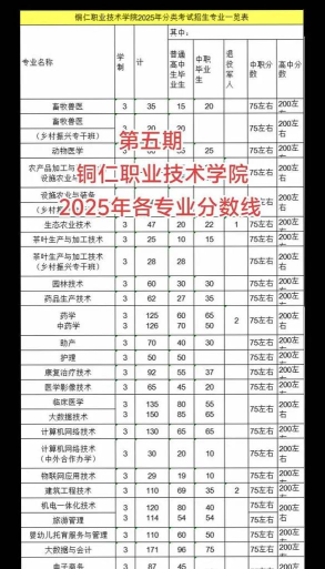 2025铜仁职业技术学院录取分数线是多少