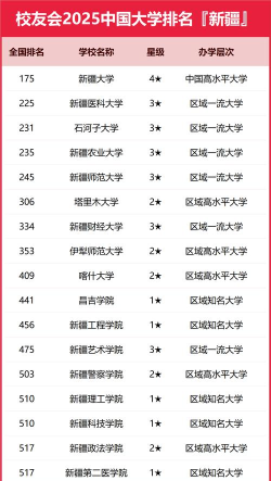 2025新疆311分能上的大学有哪些