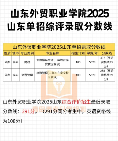 2025艺考多少分能上山东外贸职业学院
