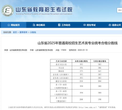 2025艺考多少分能上山东大学