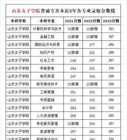 山东女子学院2024年在湖南各专业录取分数线