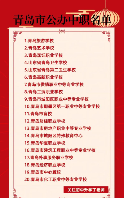 青岛民办中专中职学校排名榜