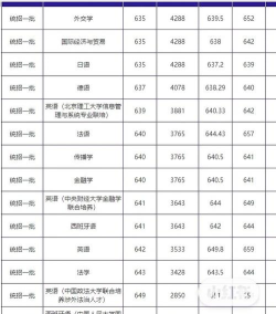 2025年北京外国语大学在安徽投档分数线汇总