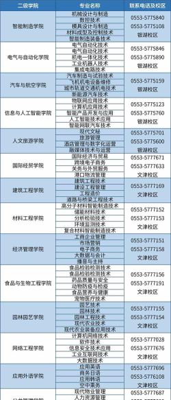 2024年芜湖学院有哪些专业比较好