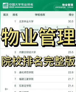 工程物业专业排名