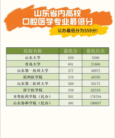 济南大学口腔专业排名