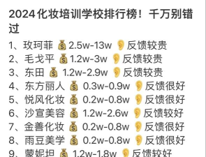 2024高校化妆课专业排名