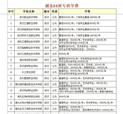 2024年湖北本科专业费用排名