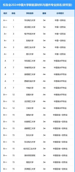 2024芯片新能源专业排名
