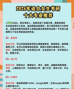 2024年考研女生选专业