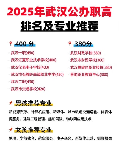 2025年武汉职高专业排名