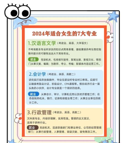 2024年超好的文科女生专业