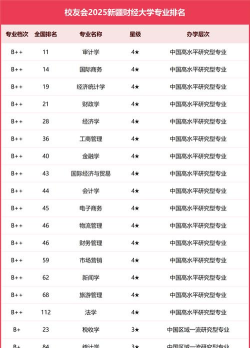 2025年新疆金融专业排名