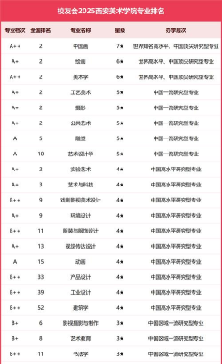 2025年国画类专业排名