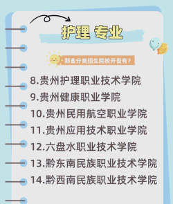 2024年贵州大专护理专业排名