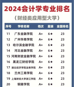 2024年会计审计类专业排名