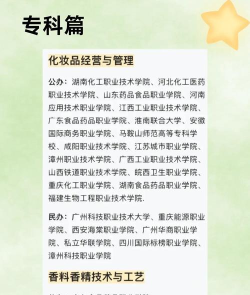 护肤相关的大学专业排名