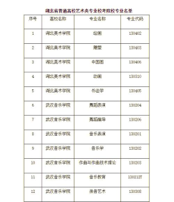 2024年武汉高中艺术专业排名