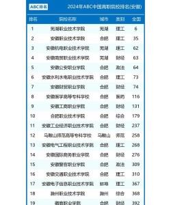 2024年安职还专业排名