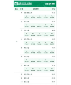 国外大学的中文专业排名