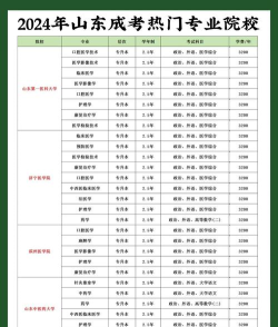 2024年山东普通大学的专业排名