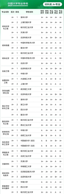2024年全国大学专业等级排名