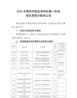 青岛经济技术开发区职业中等专业学校2024年分数线是多少