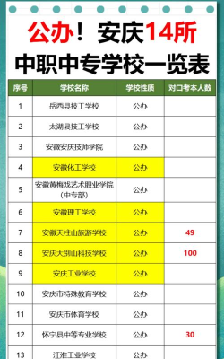 2024年安庆民办中职学校有哪些