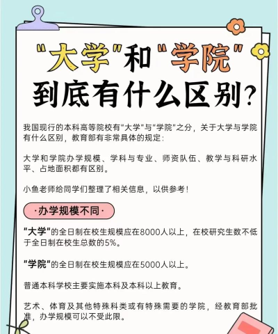 大学与学院的区别 大学与学院的区别