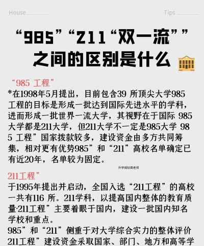 双一流和985211的区别 双一流和985211的区别