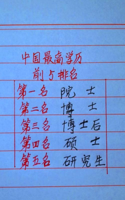 我国最高学历是什么 我国最高学历是什么