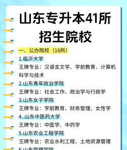 山东免试专升本可以选哪些学校 山东免试专升本可以选哪些学校