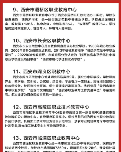西安2024公办职高top10 西安2024公办职高top10