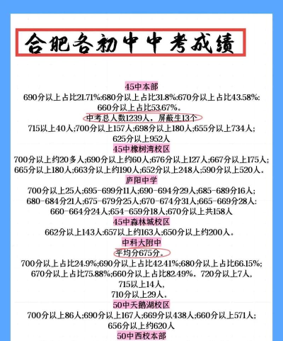 2024年合肥中考200分左右读什么学校好 2024年合肥中考200分左右读什么学校好
